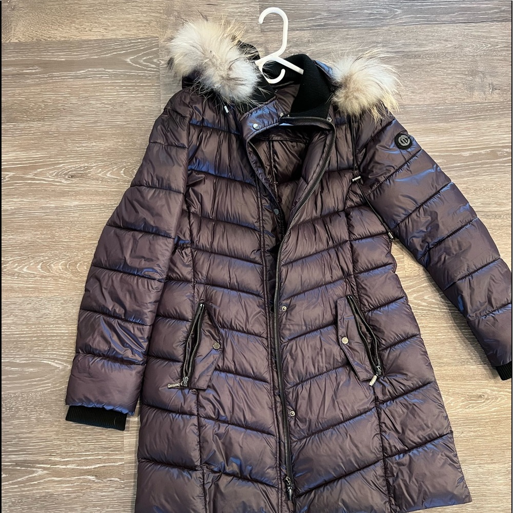 Womens Bernardo Winter Coat with fur hood size large